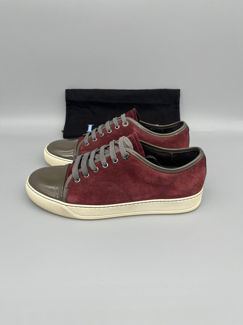 Lanvin Dbb1 Patent Cap Toe Sneaker Burgundy | 40