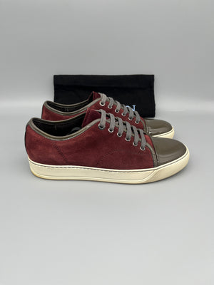 Lanvin Dbb1 Patent Cap Toe Sneaker Burgundy | 40