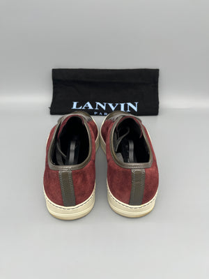Lanvin Dbb1 Patent Cap Toe Sneaker Burgundy | 40