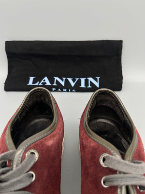 Lanvin Dbb1 Patent Cap Toe Sneaker Burgundy | 40