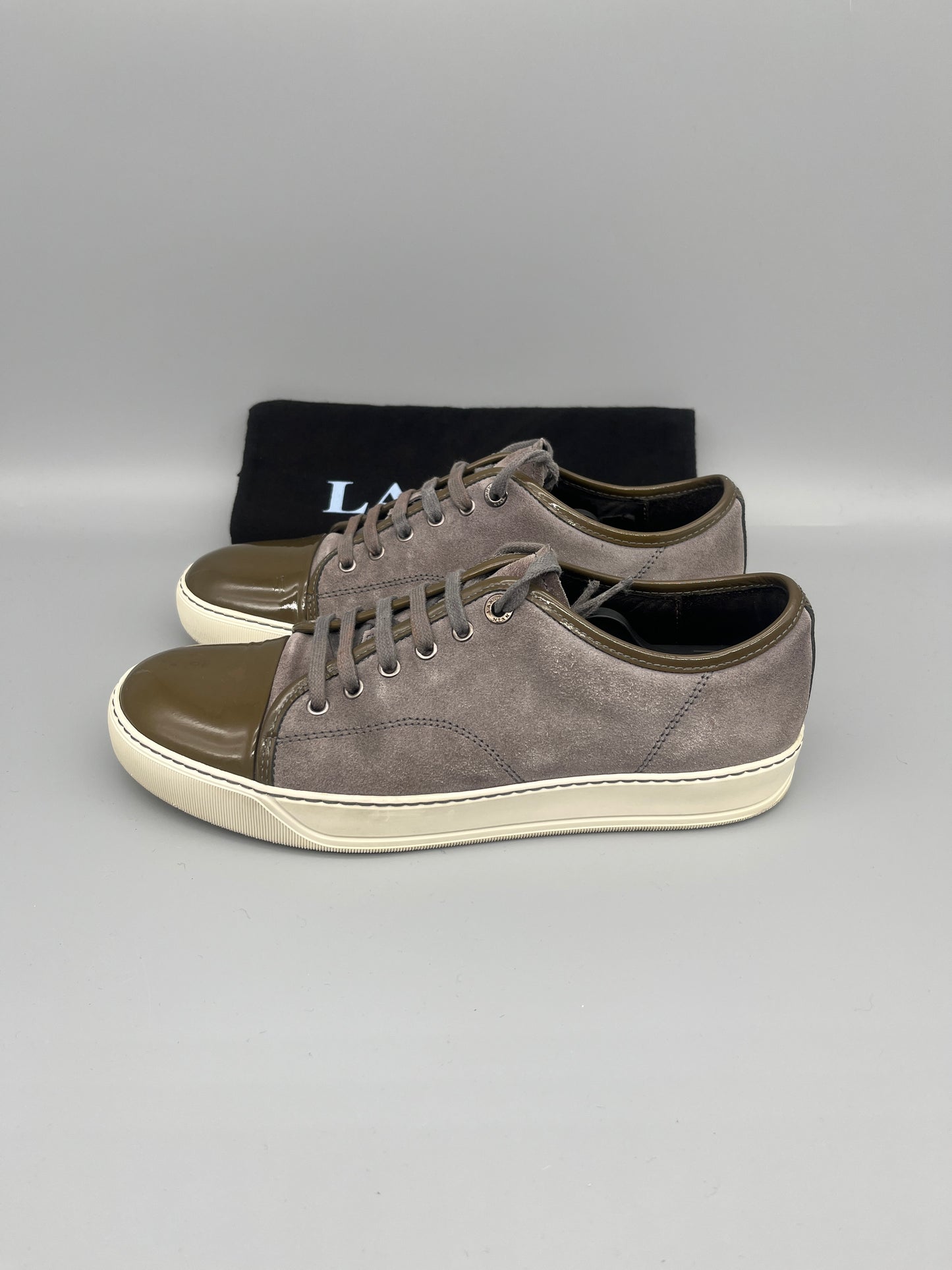 Lanvin Patent Cap Toe Grey | 41