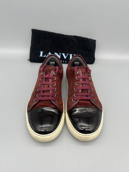 Lanvin Patent Cap Toe Burgundy | 40