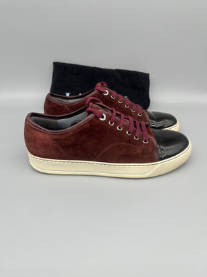 Lanvin Dbb1 Patent Cap Toe Sneaker Burgundy | 40