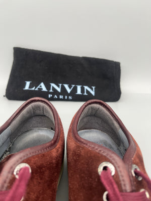 Lanvin Dbb1 Patent Cap Toe Sneaker Burgundy | 40