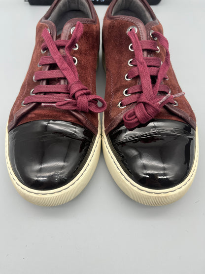 Lanvin Patent Cap Toe Burgundy | 40