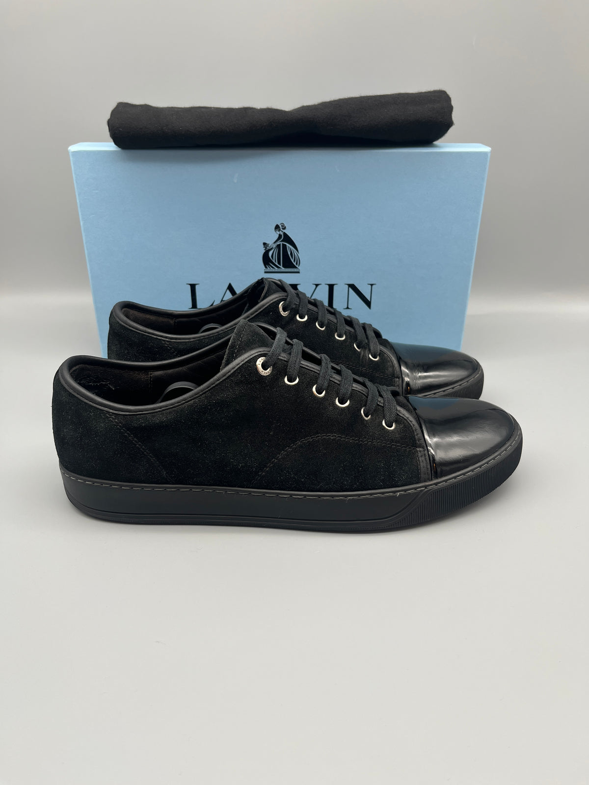 DBB1 Black Suede Patent Cap Toe