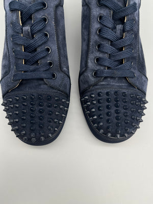 Christian Louboutin Louis Junior Spikes Sneaker Navy | 42