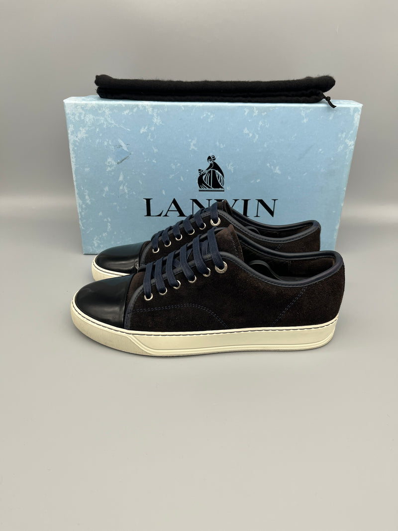 Lanvin DBB1 Cap Toe sneakers i mocka, storlek 39 – äkta designerskor