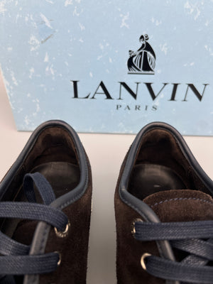 Lanvin Dbb1 Patent Cap Toe Sneaker Navy | 39