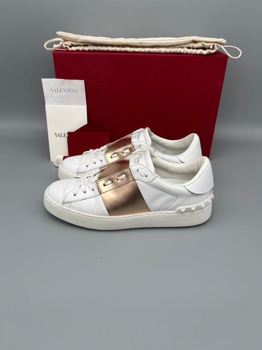 Valentino Garavani Tjejskor i rosa läder, storlek 36 – äkthetskontrollerade lyxiga designerskor