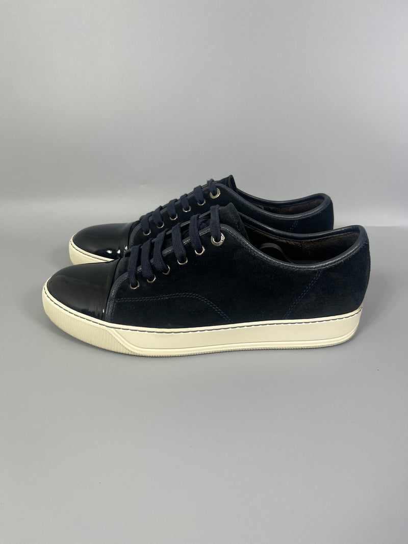 Grisch skor - Lanvin DBB1 Cap Toe Patent skor 100% äkta