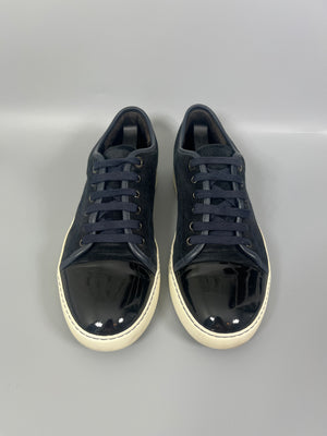 Lanvin Dbb1 Patent Cap Toe Sneaker Navy | 41