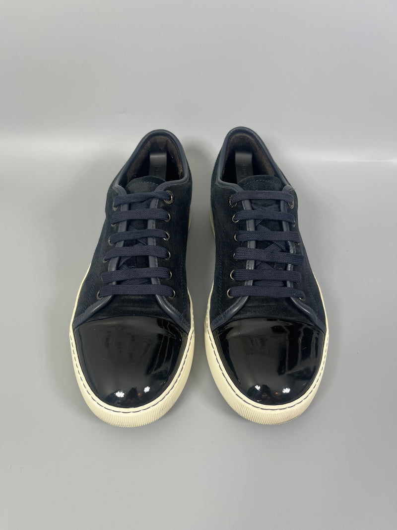 Lanvin Dbb1 Patent Cap Toe Sneaker Navy | 41