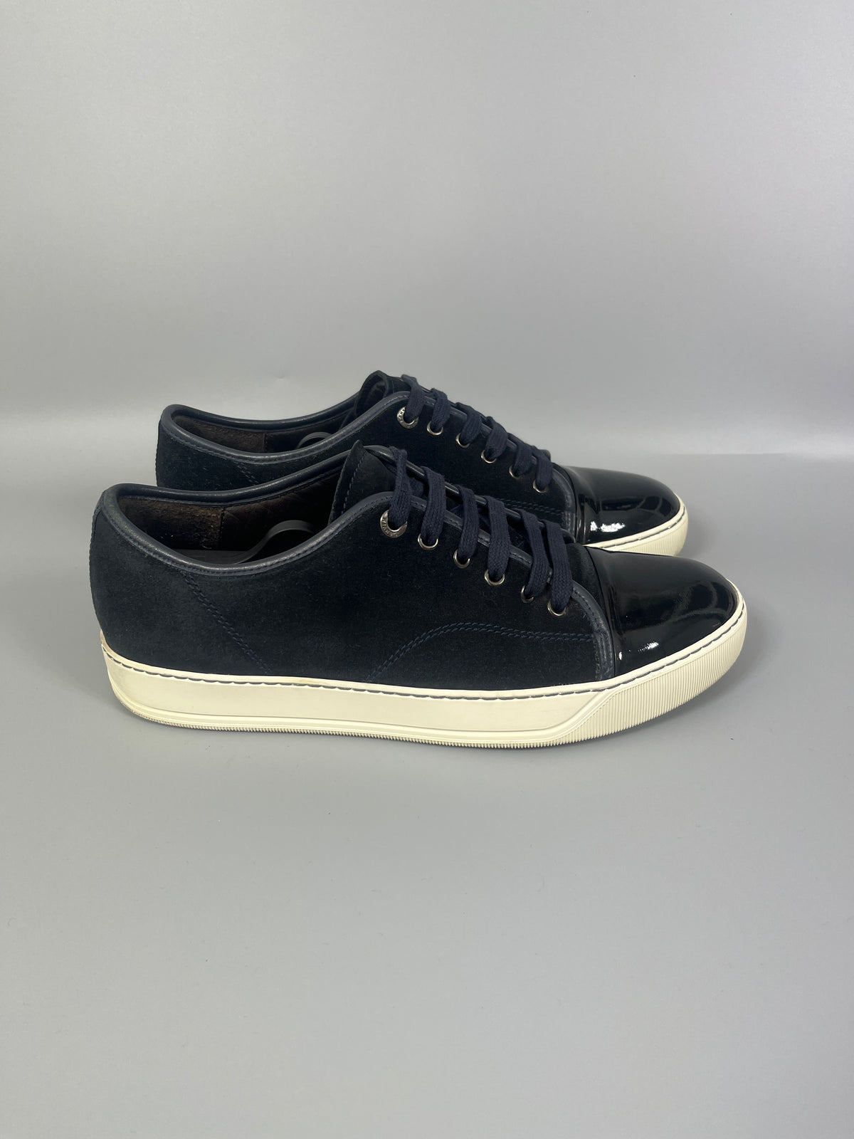 Lanvin Dbb1 Patent Cap Toe Sneaker Navy | 41