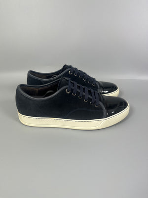 Lanvin Dbb1 Patent Cap Toe Sneaker Navy | 41