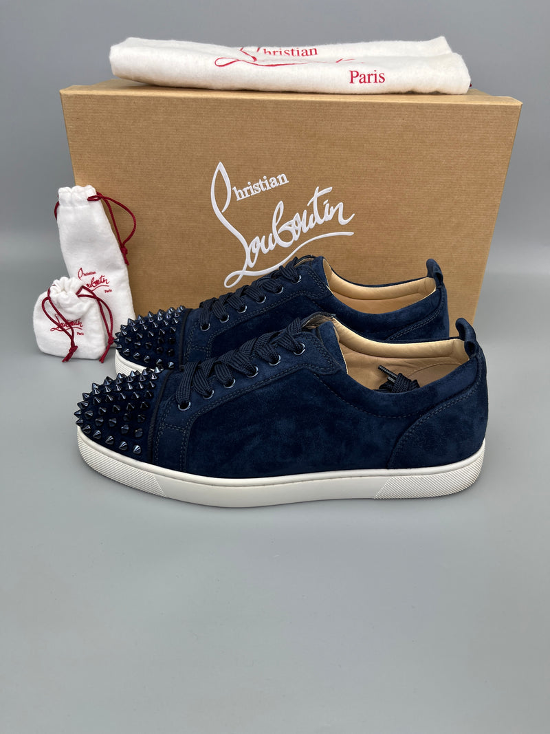 Christian Louboutin Louis Junior Spikes Sneaker Navy | 41.5