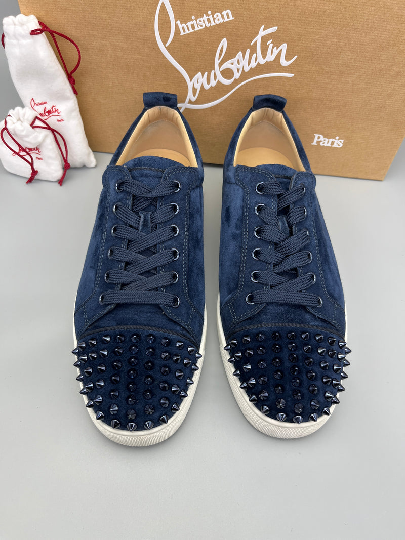 Christian Louboutin Louis Junior Spikes Sneaker Navy | 41.5
