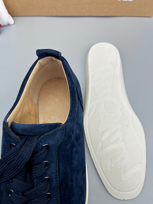 Christian Louboutin Louis Junior Spikes Sneaker Navy | 41.5