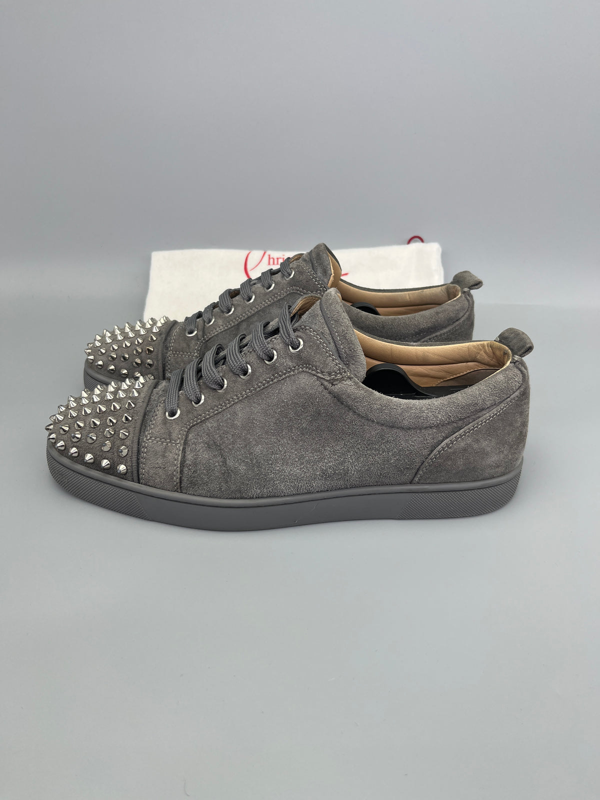 Christian Louboutin Louis Junior Spikes Sneaker Grey | 43.5