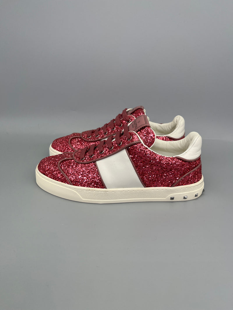 Valentino Flycrew Sneaker Pink Glitter | 37