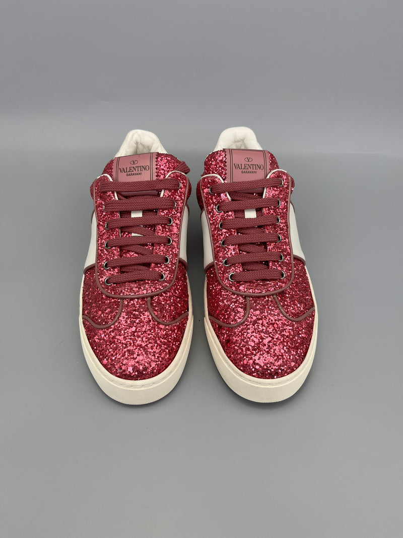 Valentino Flycrew Sneaker Pink Glitter | 37