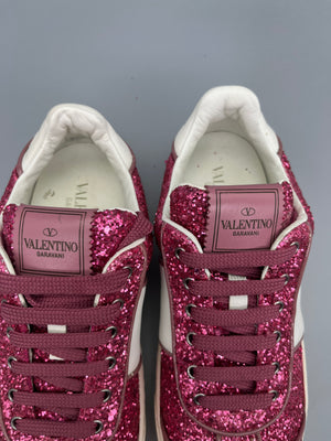 Valentino Flycrew Sneaker Pink Glitter | 37