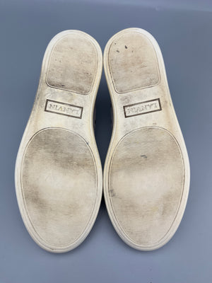 Lanvin dbb1 Patent Cap Toe Sneaker Grey | 41