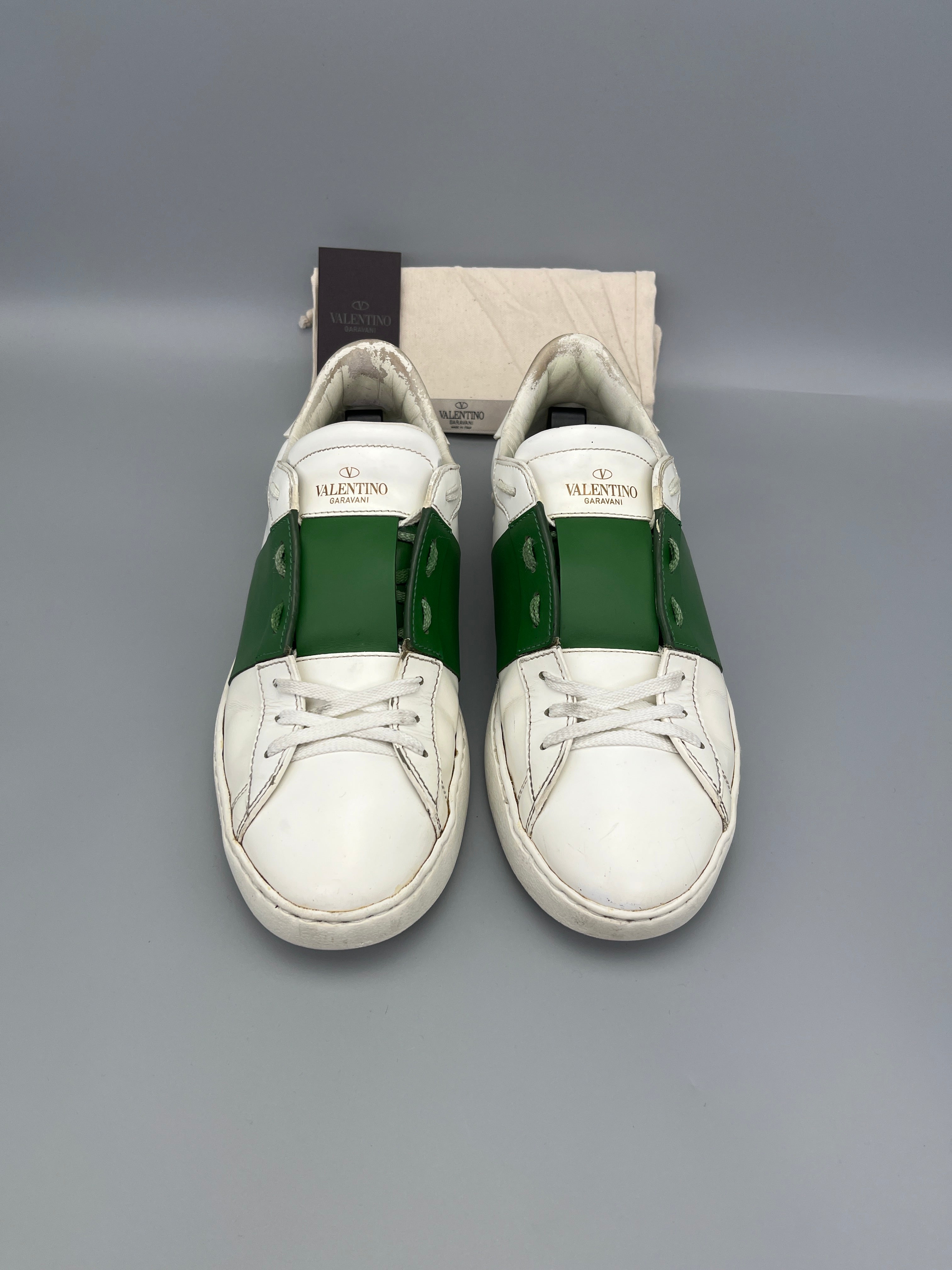 Valentino Garavani Open Sneaker Green | 43.5 – The Grand Archive