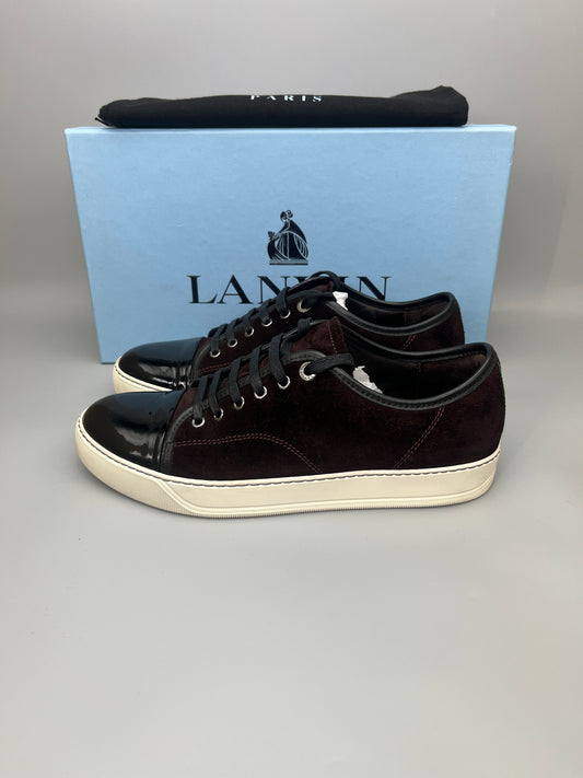 Lanvin Dbb1 Patent Cap Toe Sneaker Burgundy | 41