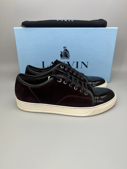 Lanvin Dbb1 Patent Cap Toe Sneaker Burgundy | 41
