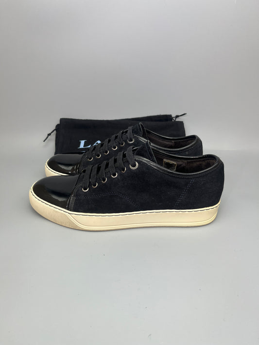 Lanvin Dbb1 Patent Cap Toe Sneaker Navy | 39