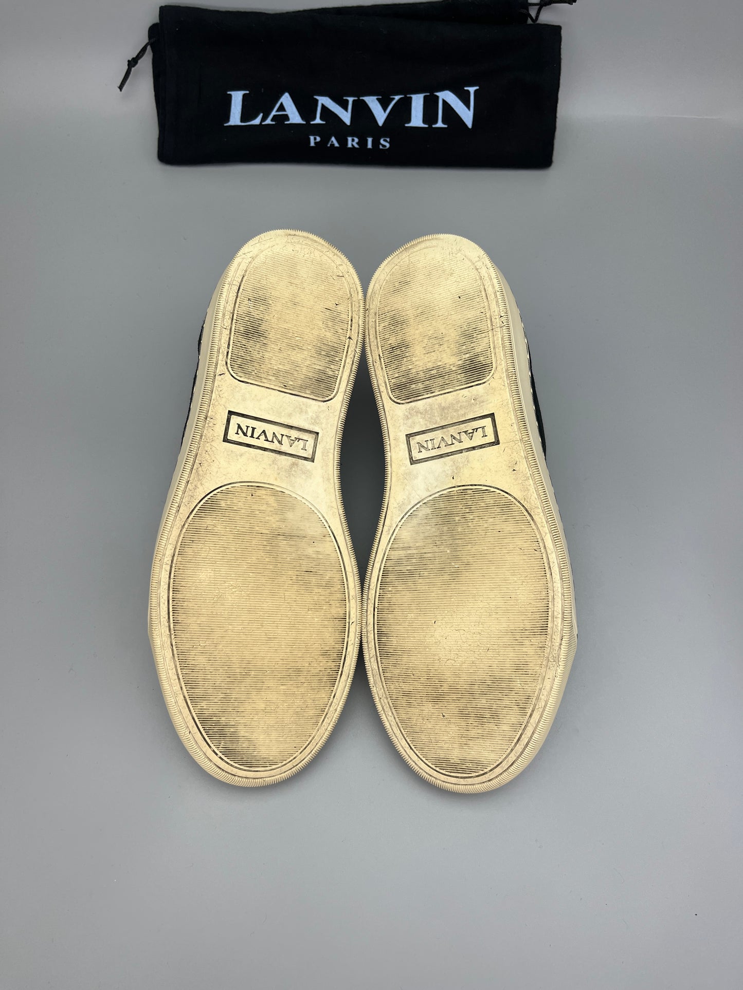 Lanvin Dbb1 Patent Cap Toe Sneaker Navy | 39