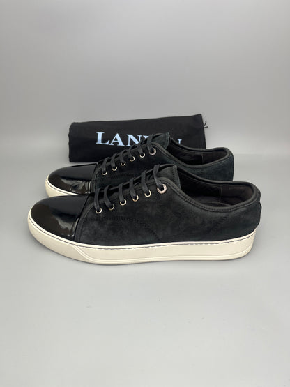 Lanvin Dbb1 Patent Cap Toe Sneaker Black | 44