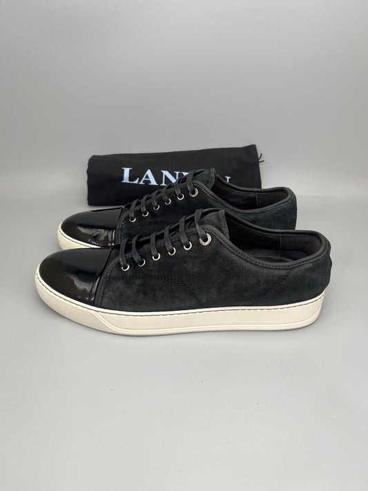 Lanvin Dbb1 Patent Cap Toe Sneaker Black | 44