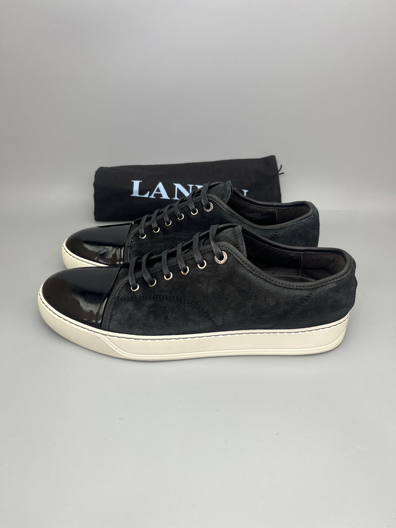 Lanvin Dbb1 Patent Cap Toe Sneaker Black | 44