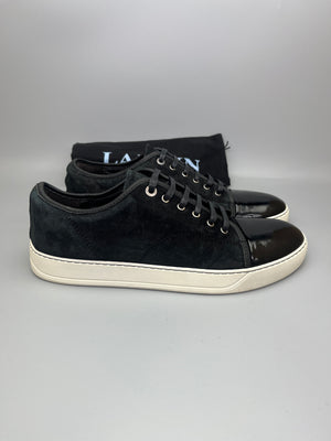 Lanvin Dbb1 Patent Cap Toe Sneaker Black | 44