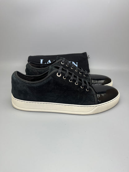 Lanvin Dbb1 Patent Cap Toe Sneaker Black | 44