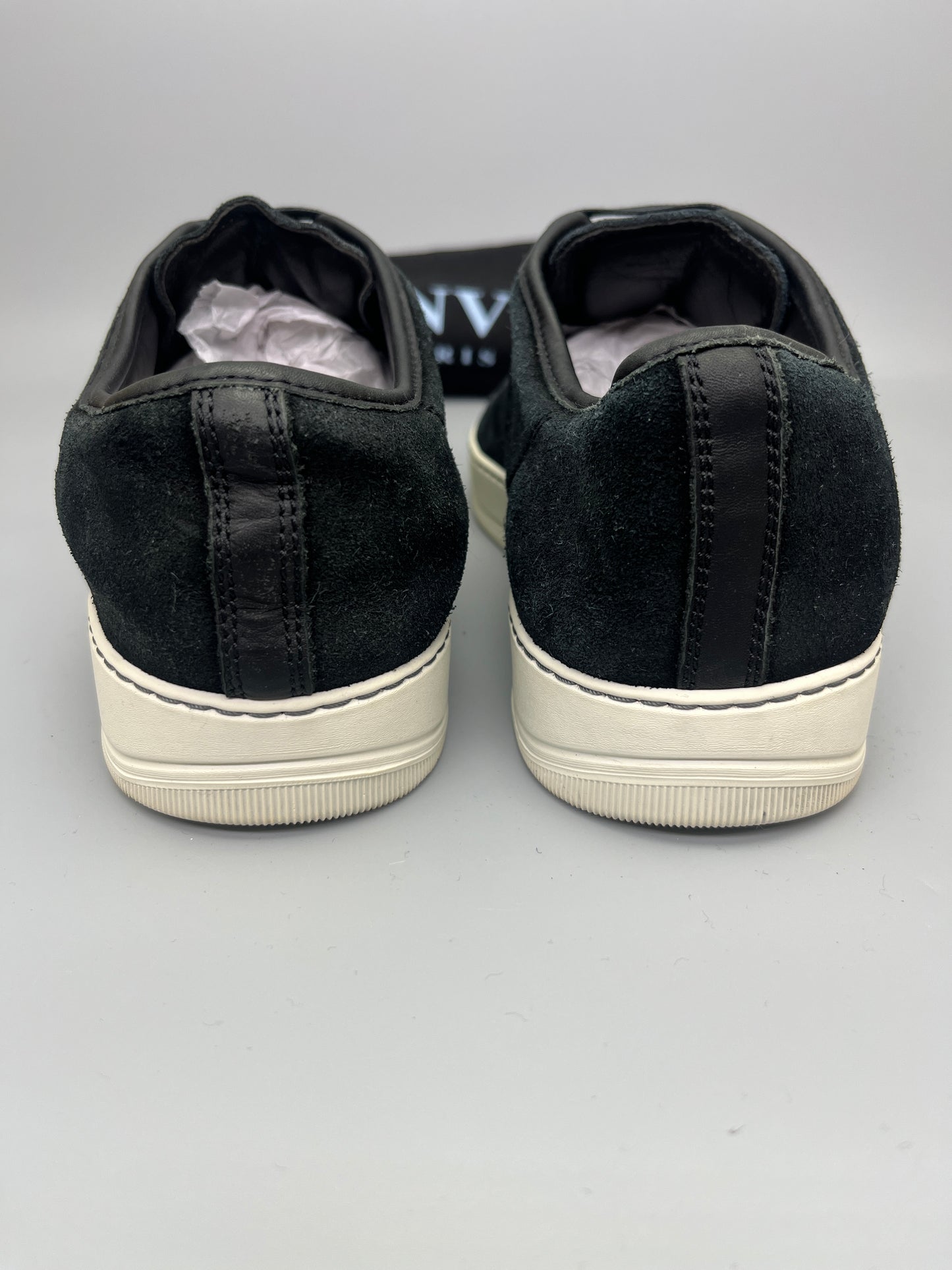 Lanvin Dbb1 Patent Cap Toe Sneaker Black | 44
