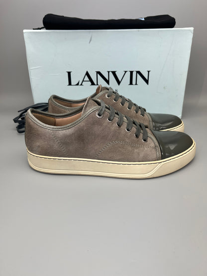 Lanvin Dbb1 Patent Cap Toe Sneaker Grey | 39