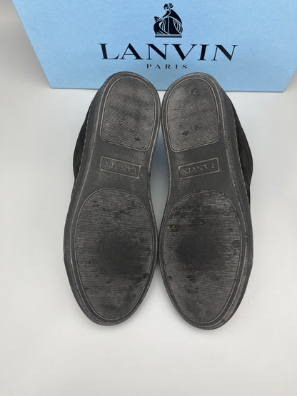Lanvin Dbb1 Patent Cap Toe Sneaker Black | 40