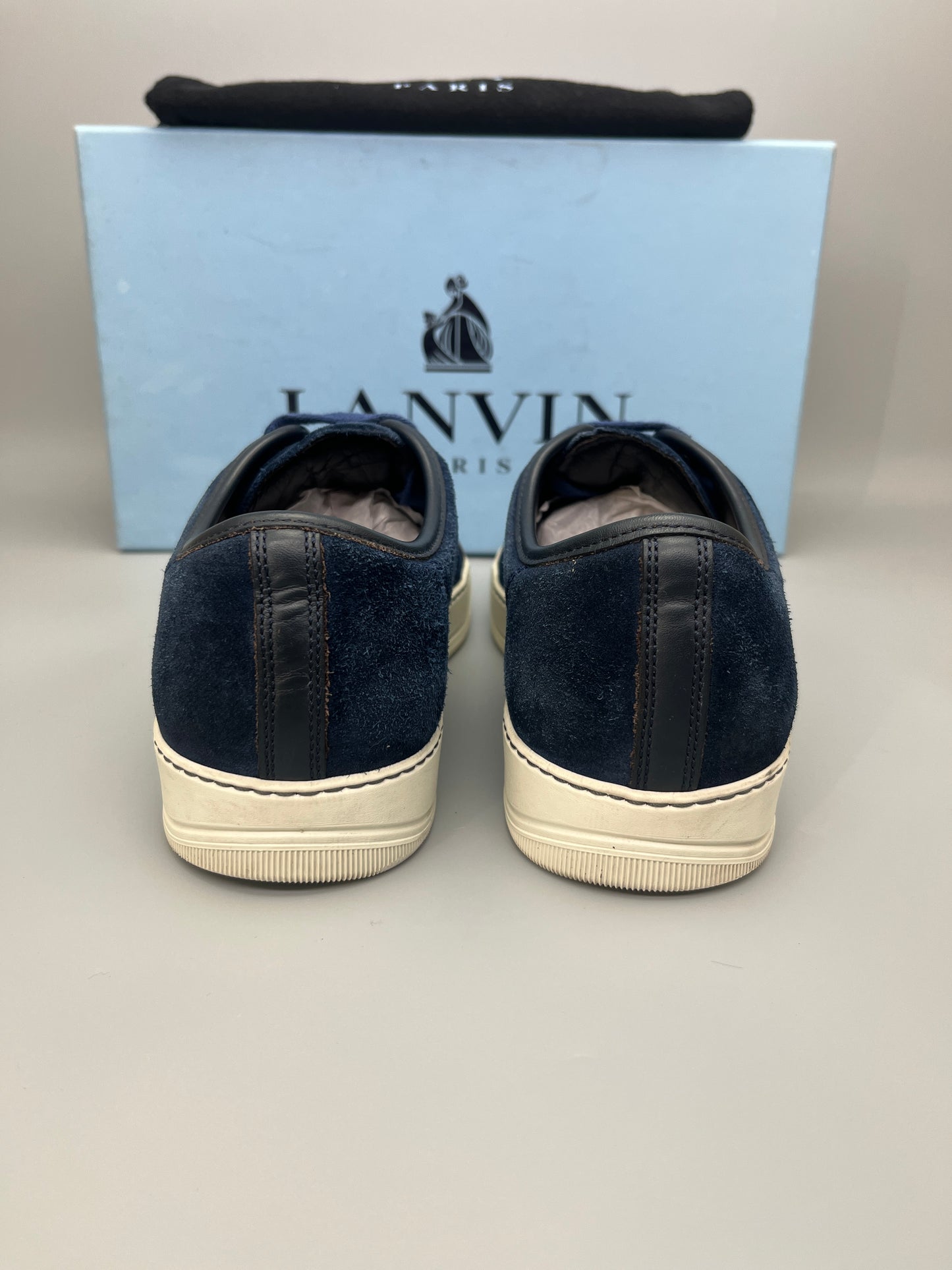 Lanvin Dbb1 Patent Cap Toe Sneaker Blue | 42