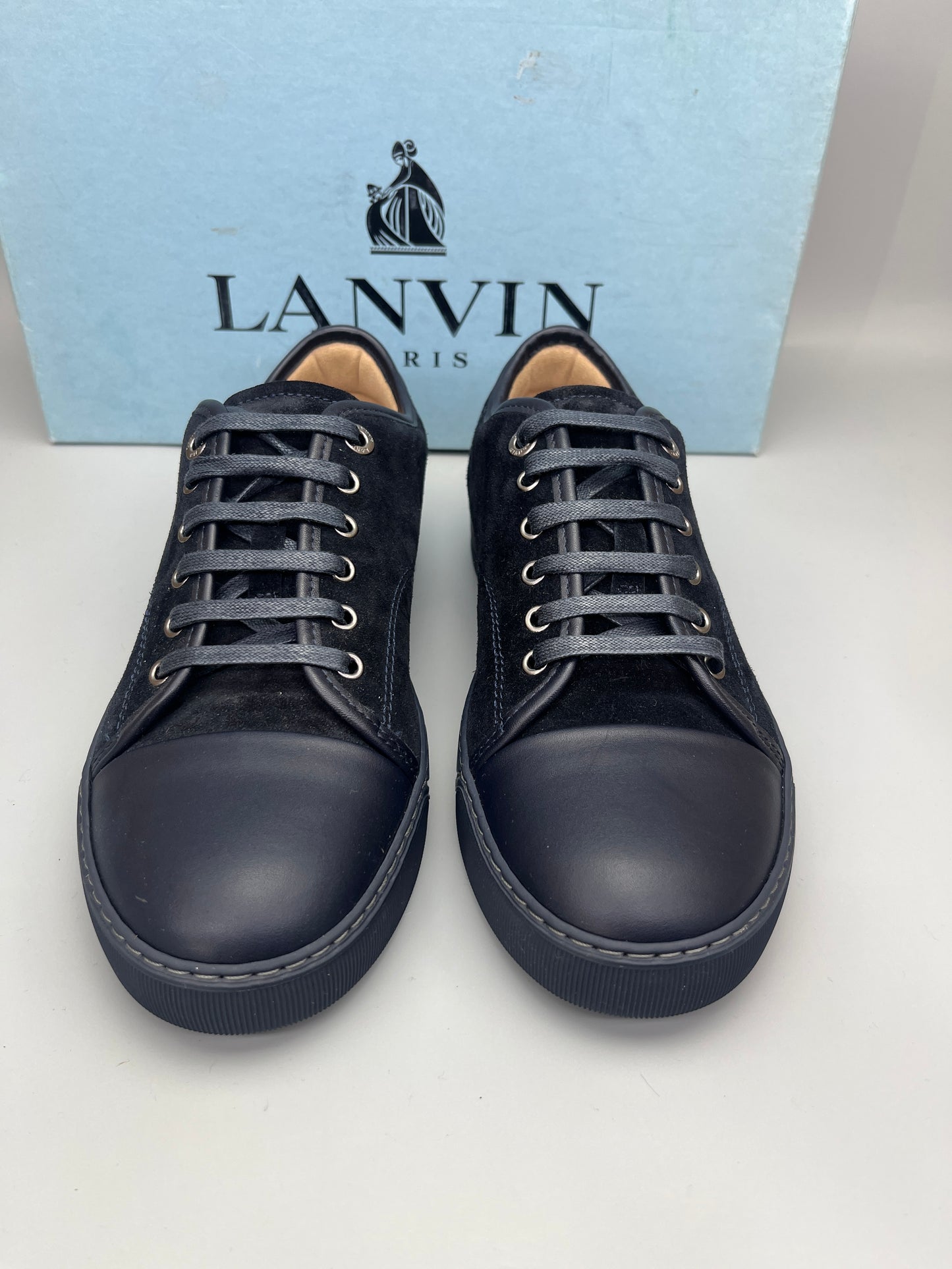 Lanvin Dbb1 Nappa Cap Toe Sneaker Navy | 40