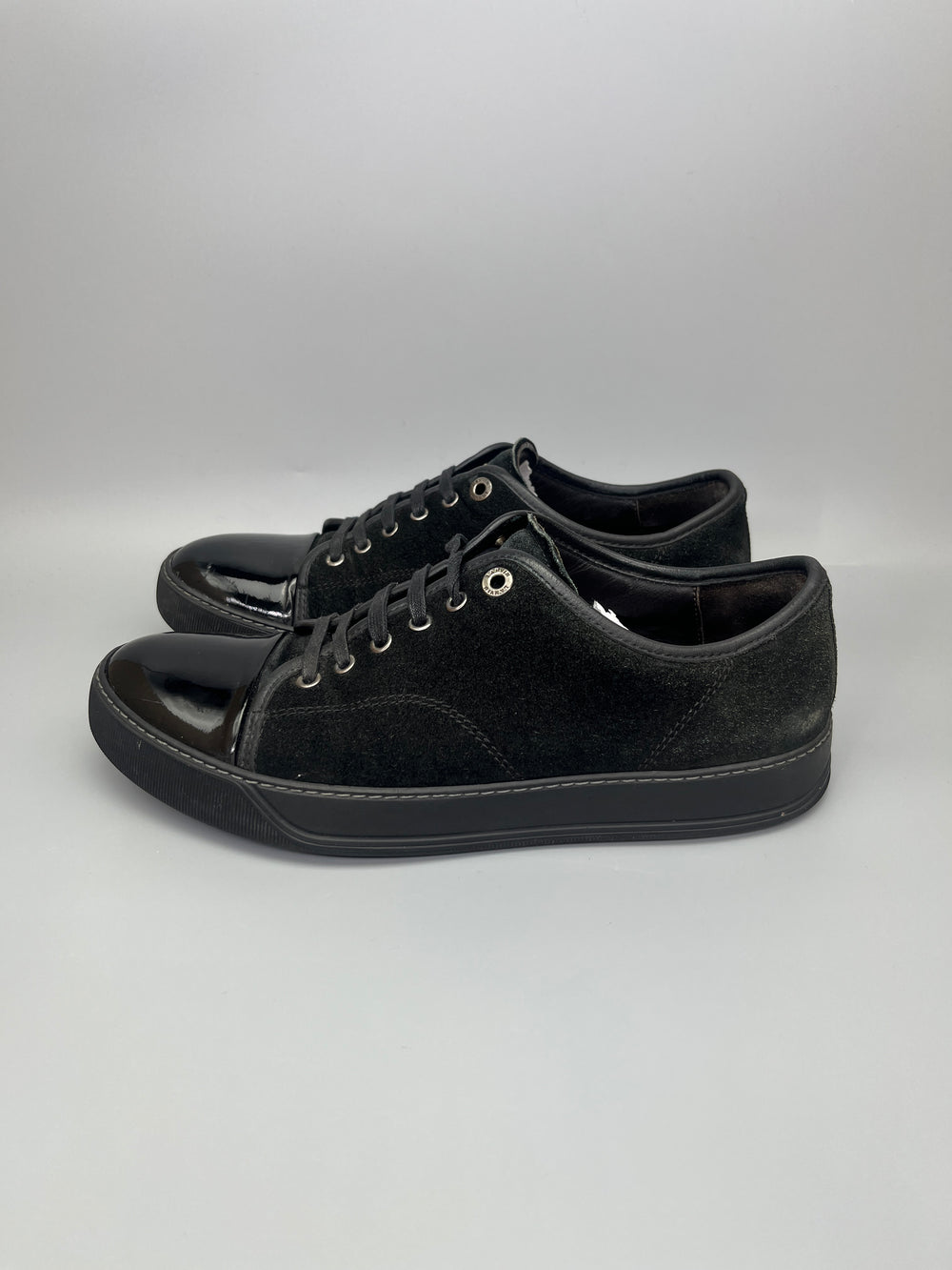 Lanvin Dbb1 Patent Cap Toe Sneaker Black | 41