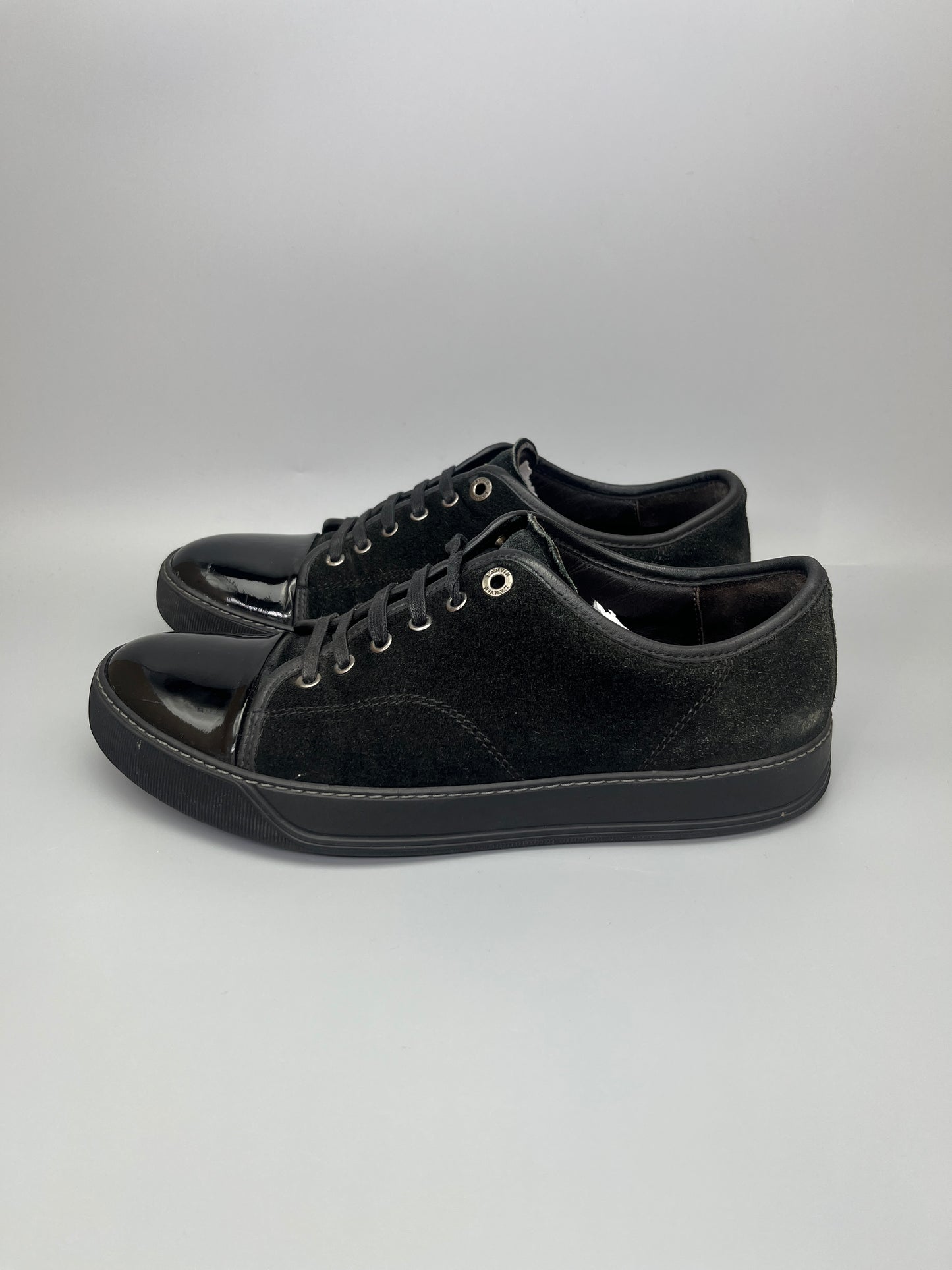 Lanvin Dbb1 Patent Cap Toe Sneaker Black | 41