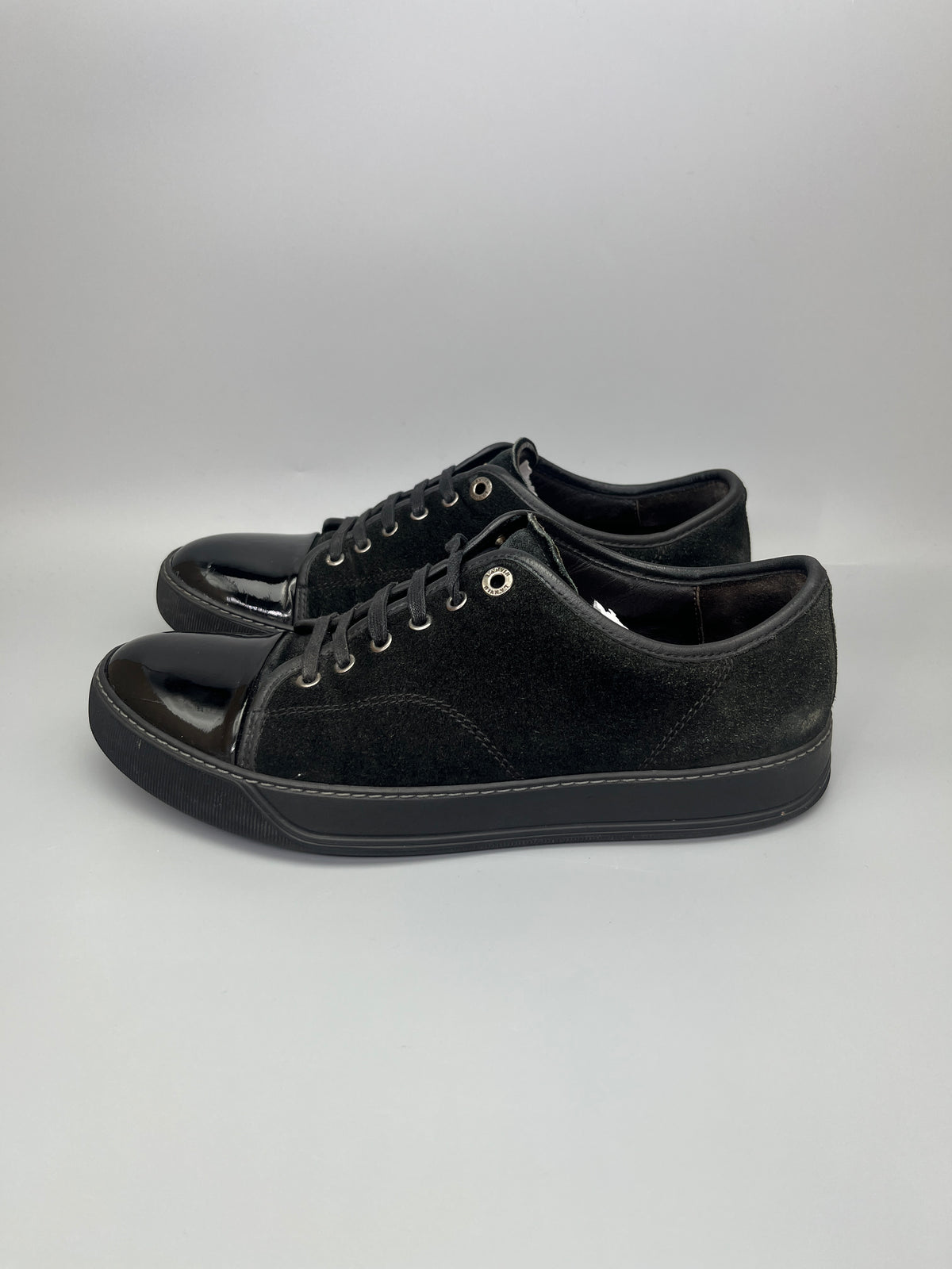 Lanvin Dbb1 Patent Cap Toe Sneaker Black | 41