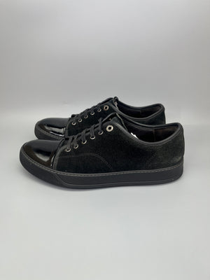 Lanvin Dbb1 Patent Cap Toe Sneaker Black | 41