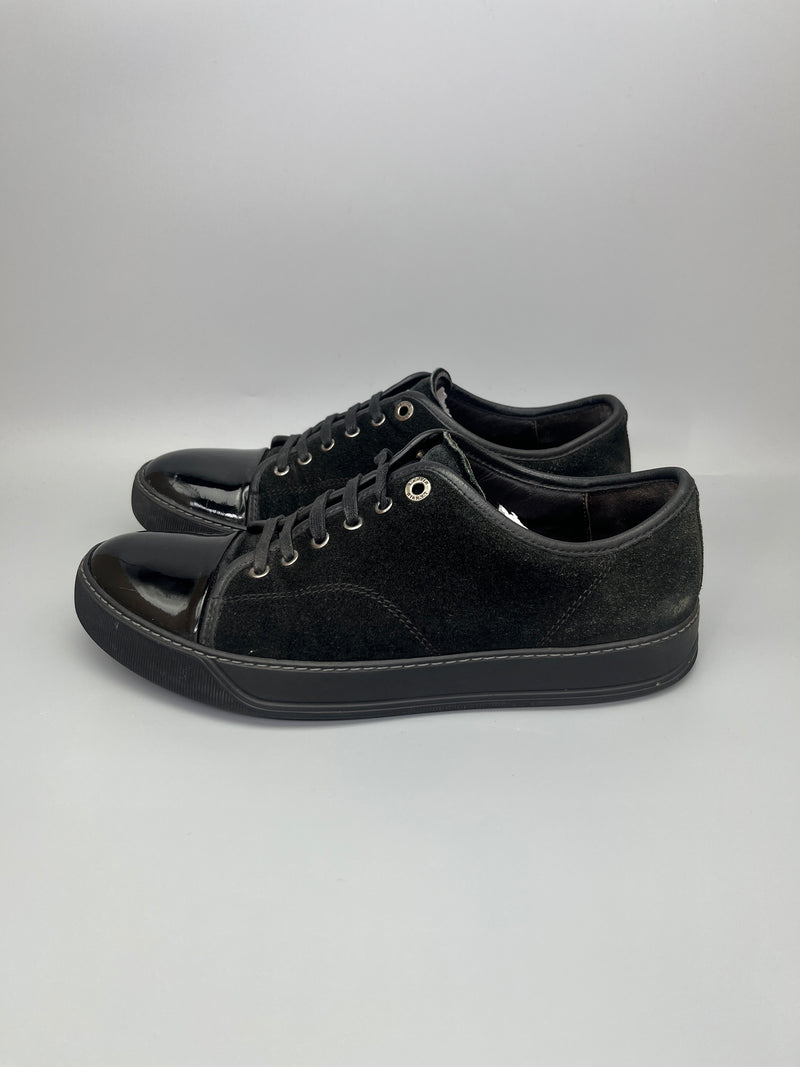 Lanvin Dbb1 Patent Cap Toe Sneaker Black | 41