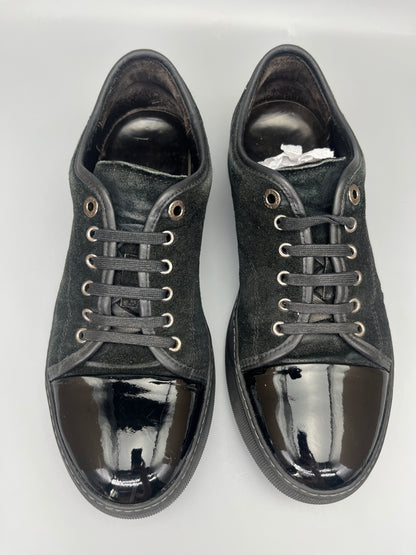 Lanvin Dbb1 Patent Cap Toe Sneaker Black | 41