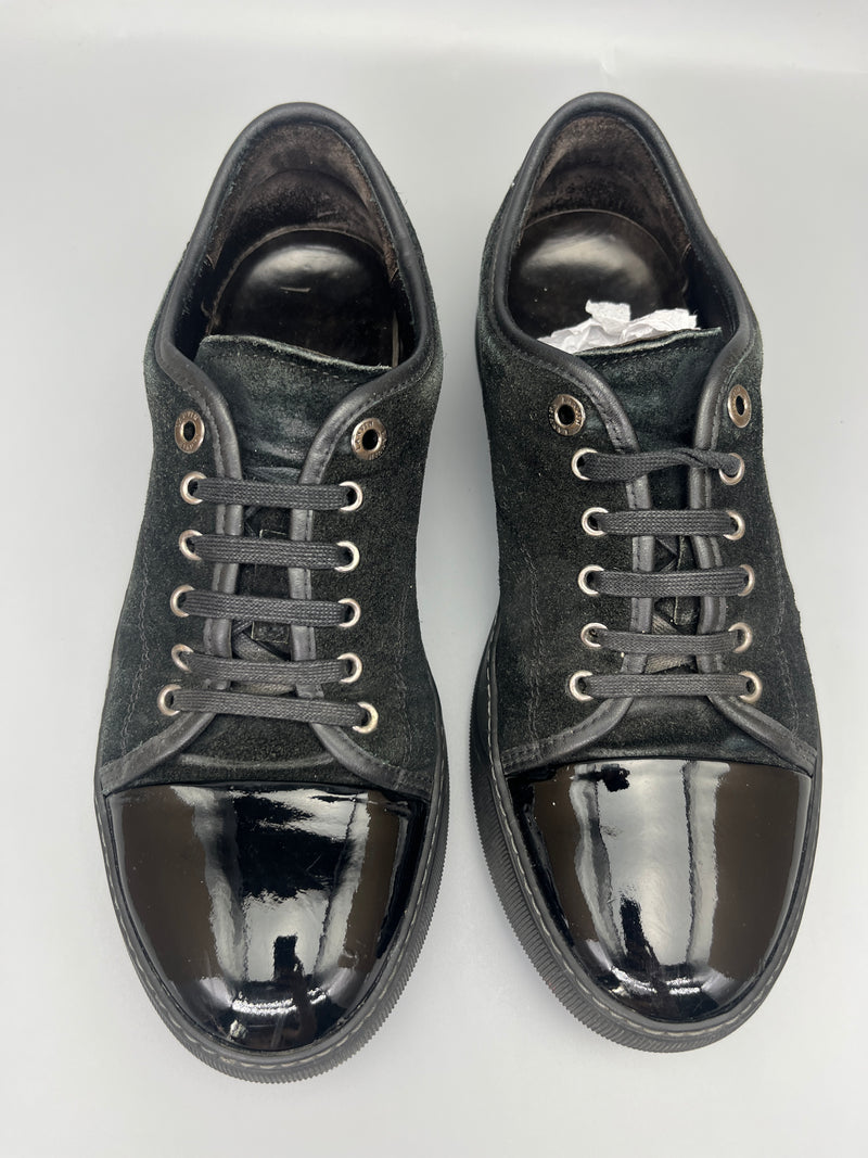 Lanvin Dbb1 Patent Cap Toe Sneaker Black | 41
