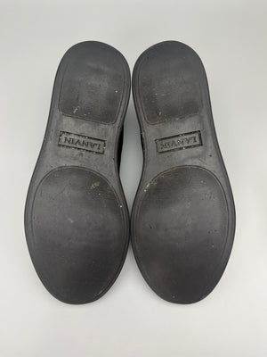 Lanvin Dbb1 Patent Cap Toe Sneaker Black | 41